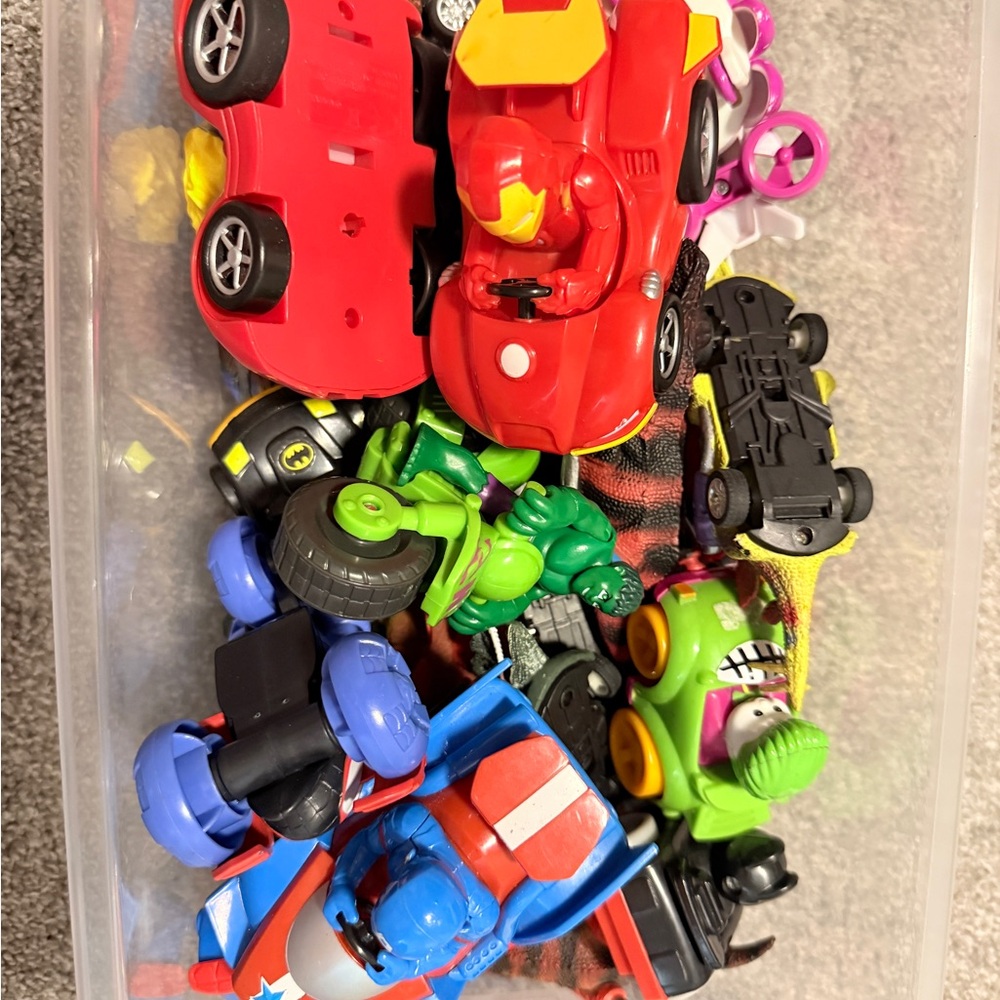 Kids Dino and hero cars! All mixed in